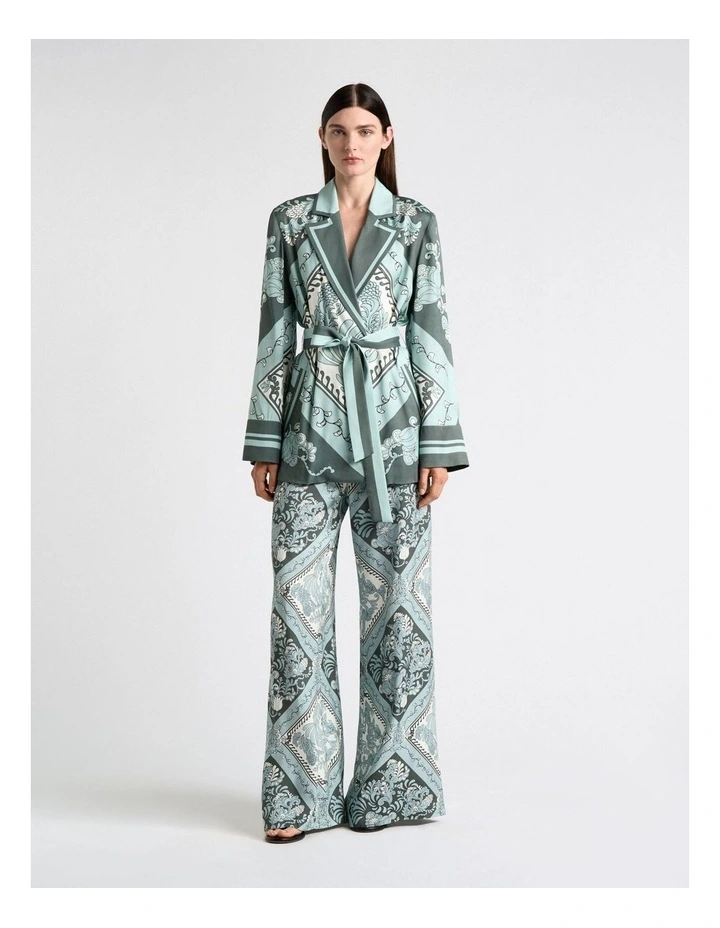 Ornate Tile Tie Belt Blazer image 4