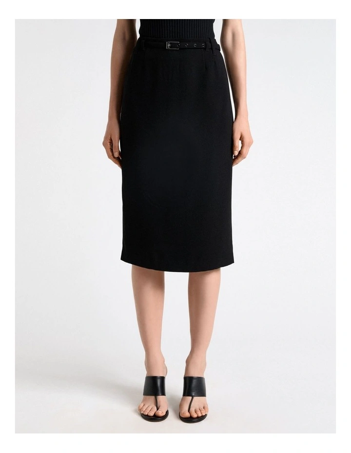 Recycled Crepe Pencil Skirt image 1