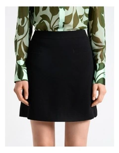 Recycled Crepe A-Line Skirt