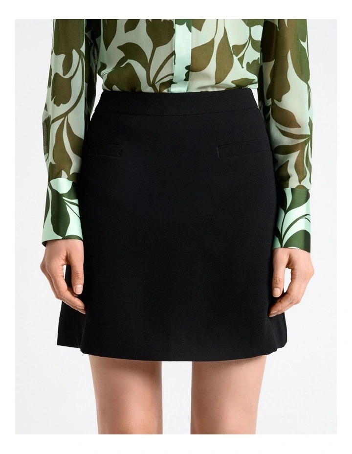 Recycled Crepe A-Line Skirt image 1