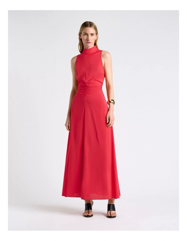 Stretch Viscose Maxi Dress in Pink image 1