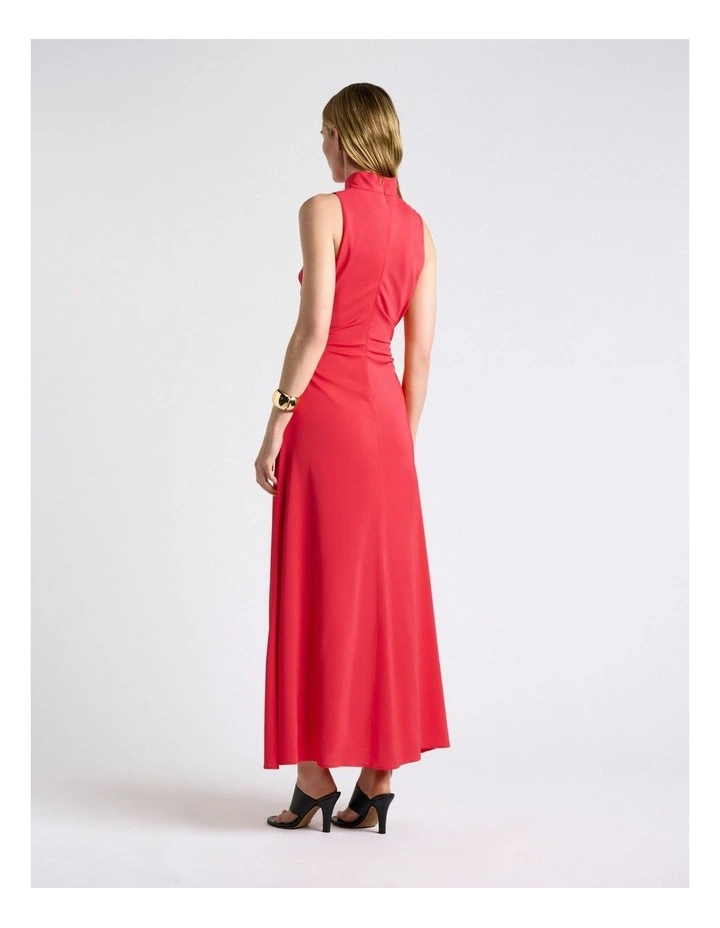 Stretch Viscose Maxi Dress in Pink image 2