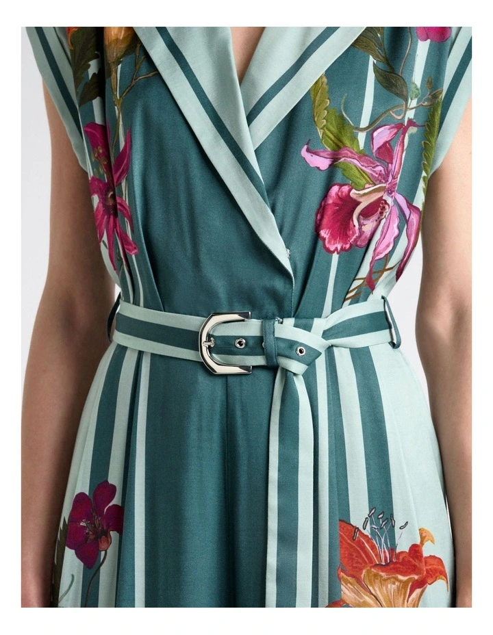 Meadow Wild Orchid Wide Leg Jumpsuit in Green image 5