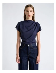 Stretch Viscose Split Sleeve Top