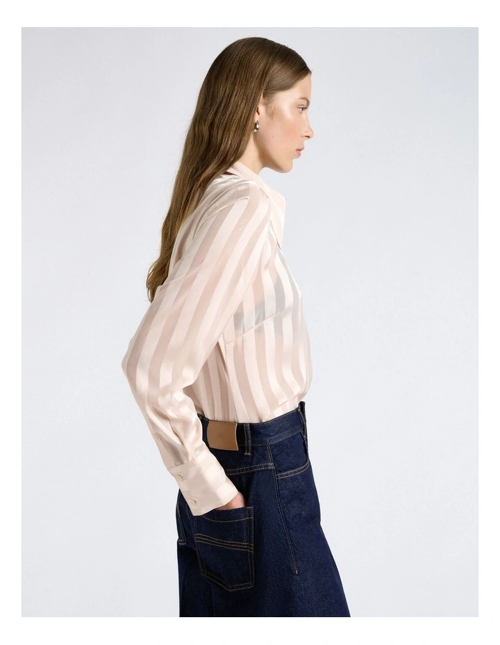 Satin Self Stripe Shirt image 3