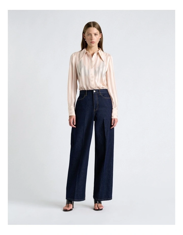 Satin Self Stripe Shirt image 5