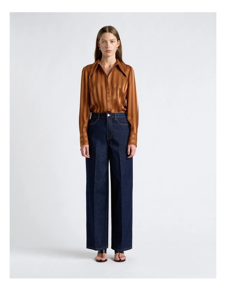 Satin Self Stripe Shirt image 6