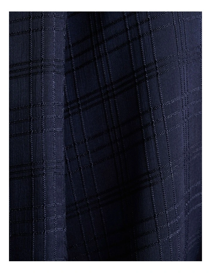 Sheer Check Midi Shirt Dress image 5