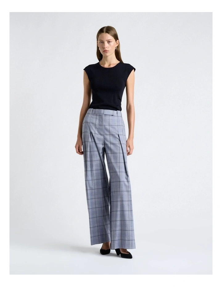 Prince of Wales Check Wide Leg Pant image 4