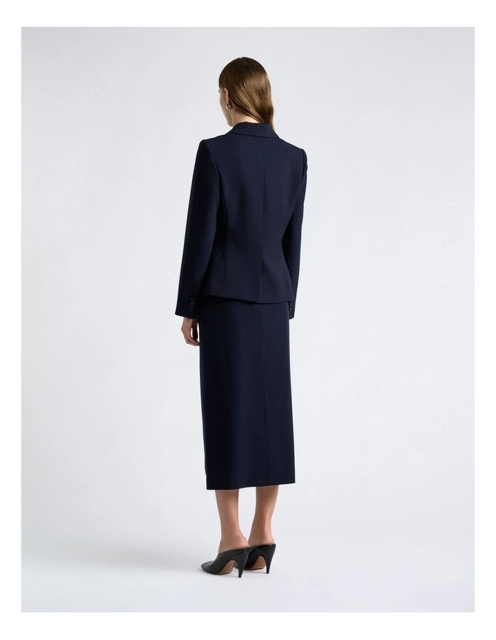 Stretch Suiting Pencil Midi Skirt image 2