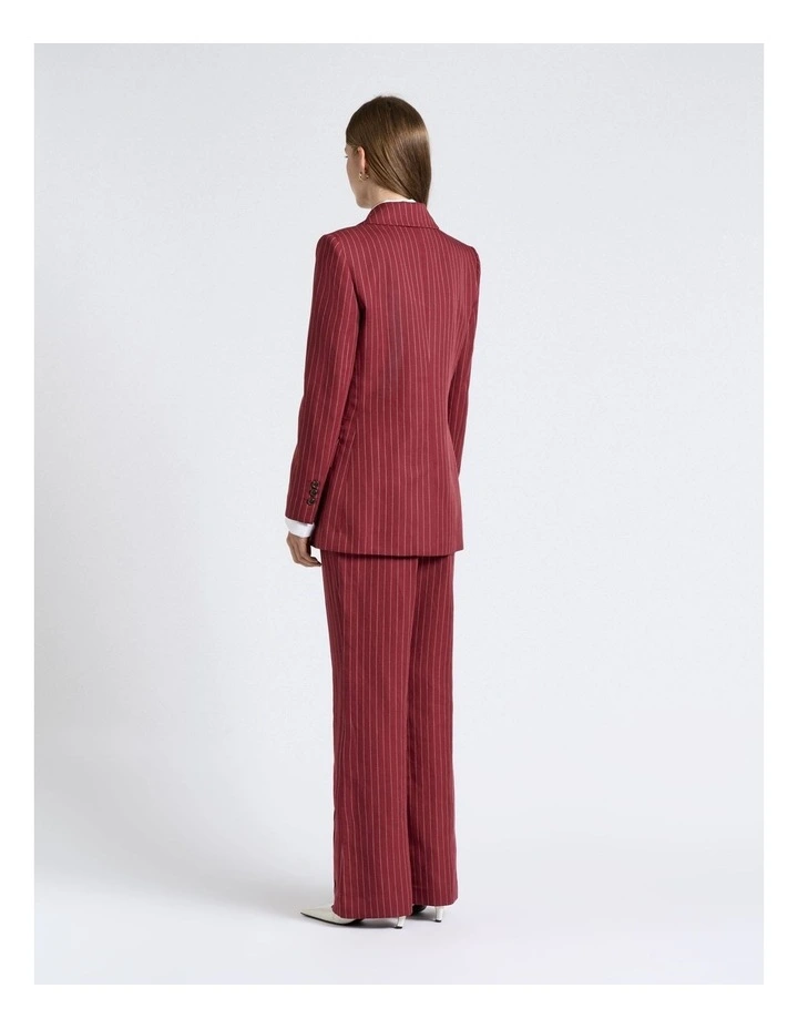 Linen Blend Pinstripe Blazer image 2