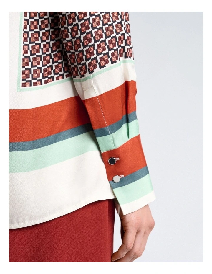 Geo Tile Shirt in Multi image 4
