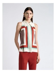 Geo Tile Sleeveless Top in