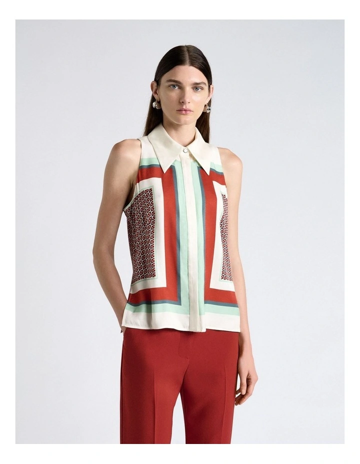 Geo Tile Sleeveless Top in image 1