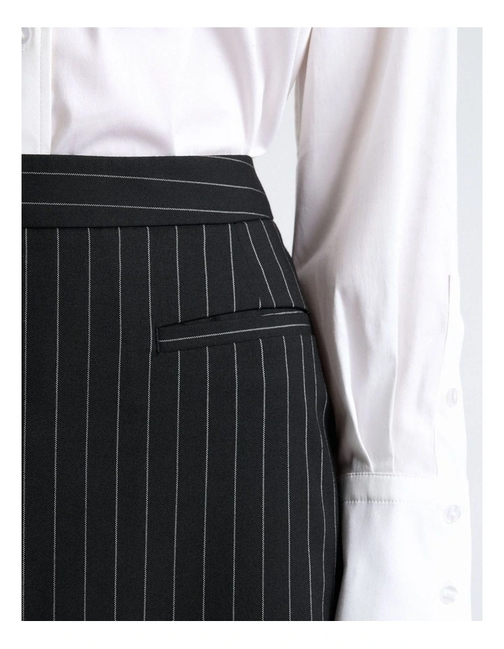 Pinstripe A-Line Mini Skirt image 3
