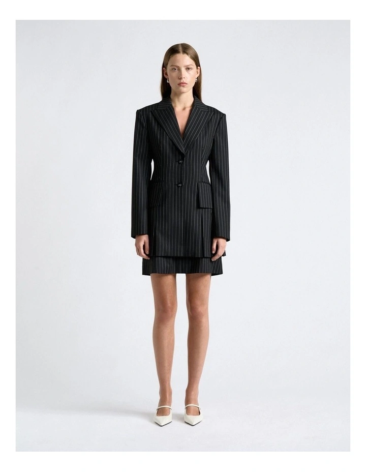 Pinstripe A-Line Mini Skirt image 5