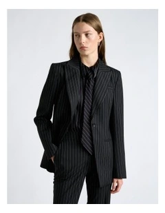 Pinstripe Hourglass Blazer