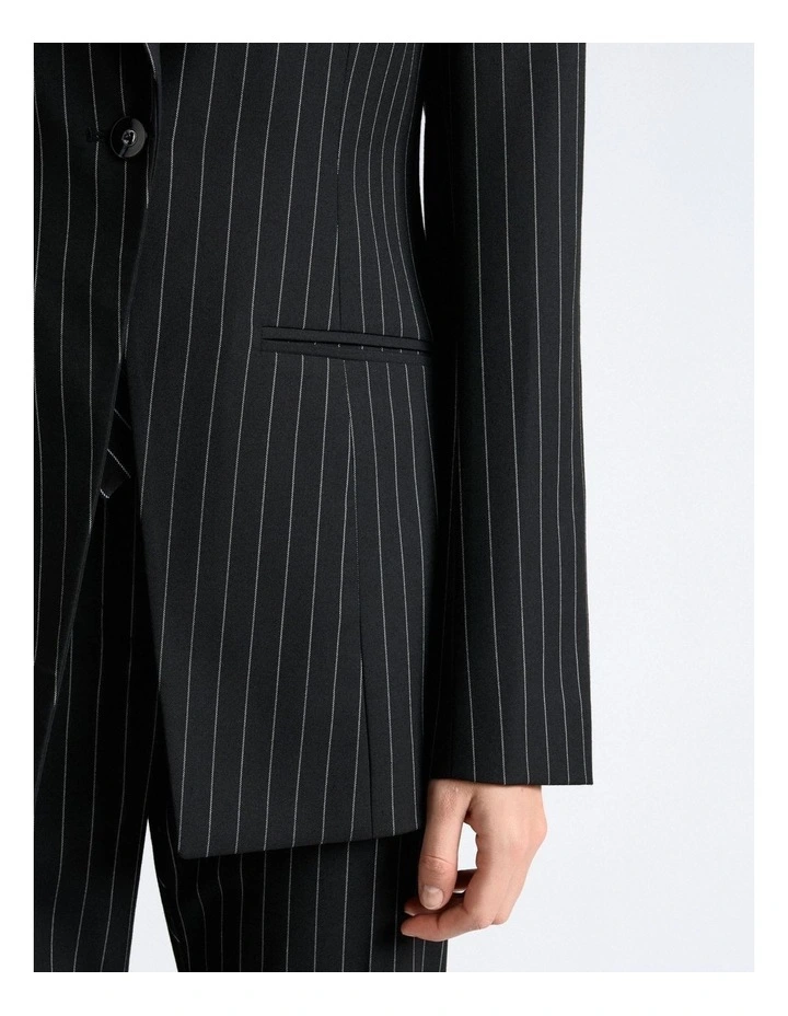 Pinstripe Hourglass Blazer image 3