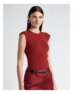 Sienna Tucked Side Knit in Brown