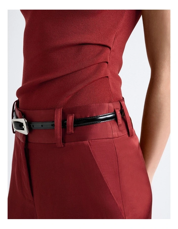 Sienna Tucked Side Knit in Brown image 3