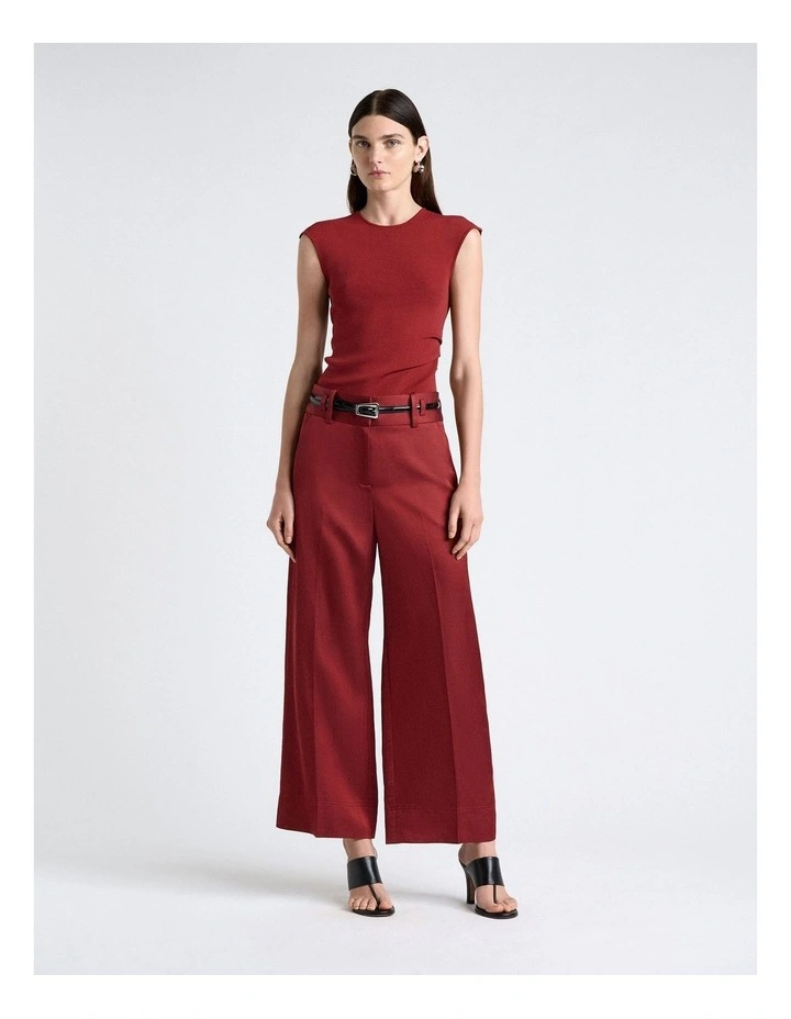 Sienna Tucked Side Knit in Brown image 4