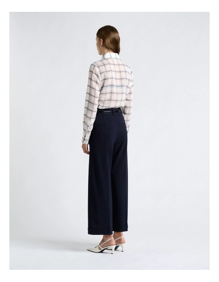 Stretch Suiting Cuffed Cropped Pant image 2
