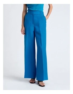 Lustre Linen Blend Wide Leg Pant