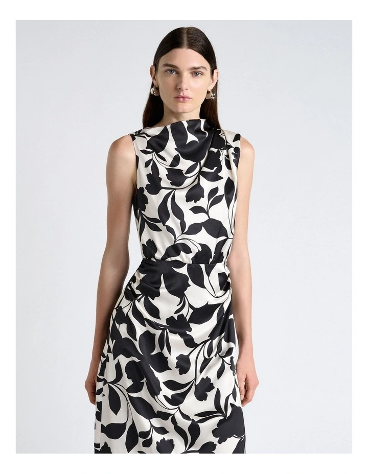 Shadow Garden Midi Dress in Multi image 3