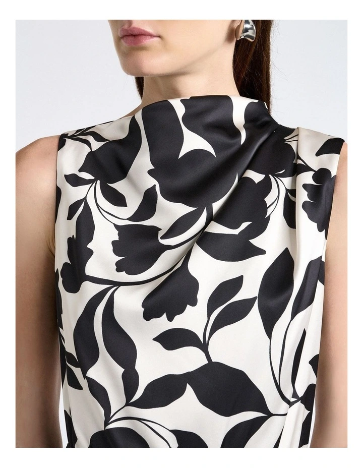 Shadow Garden Midi Dress in Multi image 4