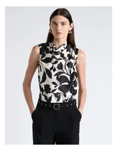 Shadow Garden Cowl Neck Top in Multi