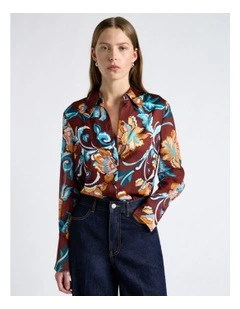 Maroon Wildflower Melody Shirt