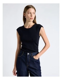 Ink Tucked Side Knit