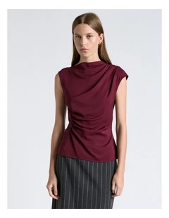 Stretch Viscose Gathered Top