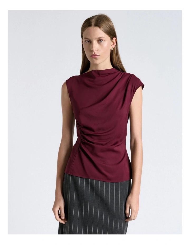 Stretch Viscose Gathered Top image 1