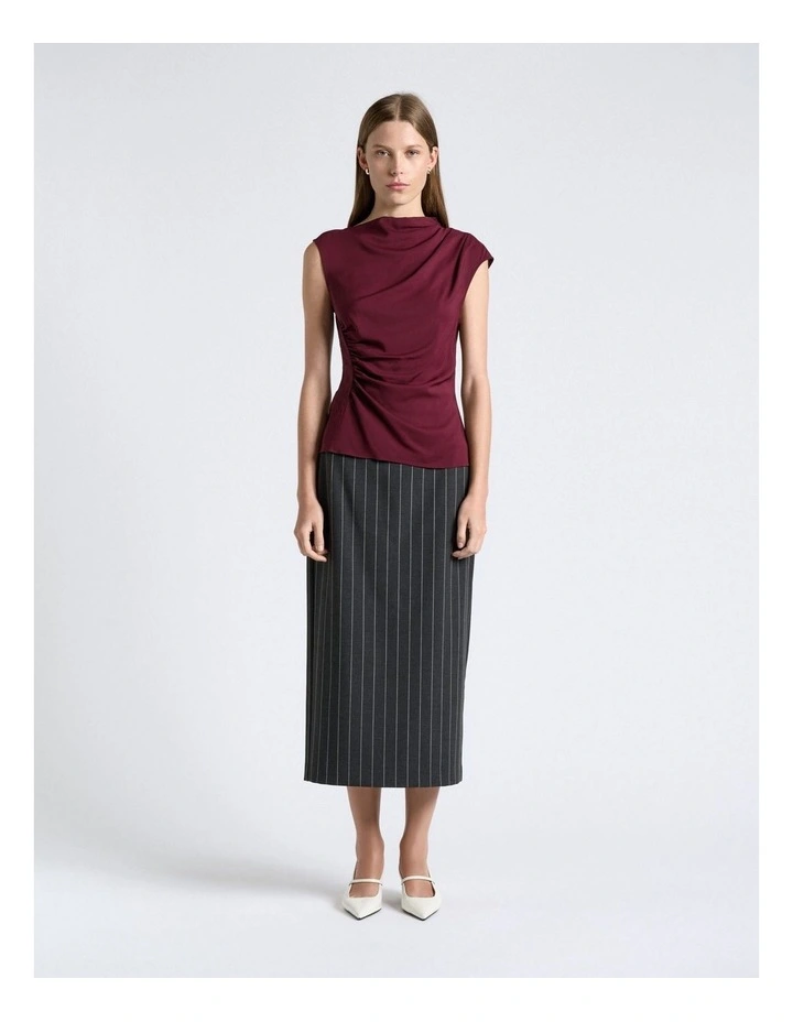 Stretch Viscose Gathered Top image 4