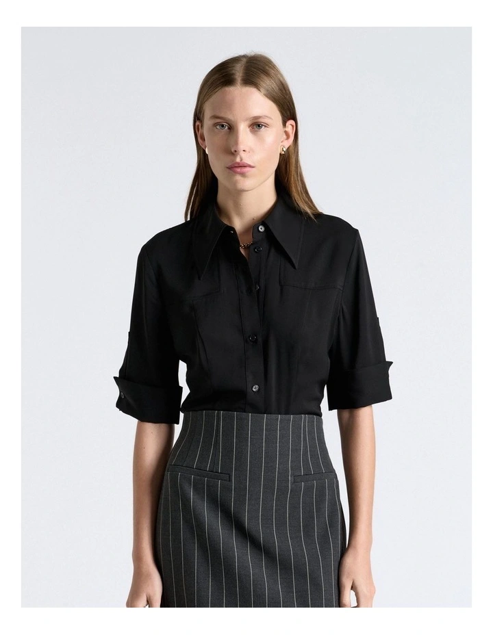 Stretch Viscose Fitted Shirt image 1