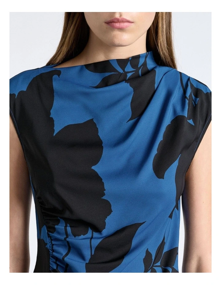 Stencil Rose Draped Neck Top image 3