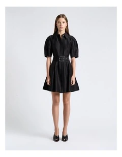 Linen Blend Mini Dress