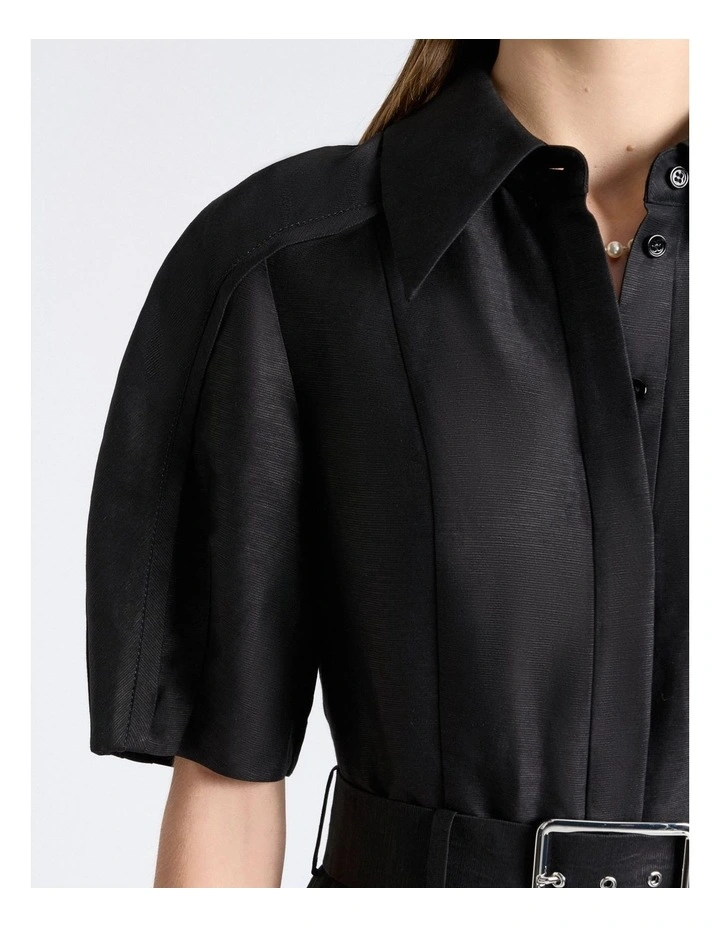 Linen Blend Mini Dress image 4