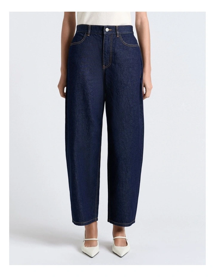 Barrel Leg Cropped Jean image 1