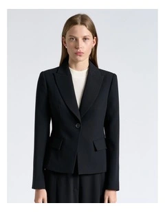 Crepe Cropped Blazer