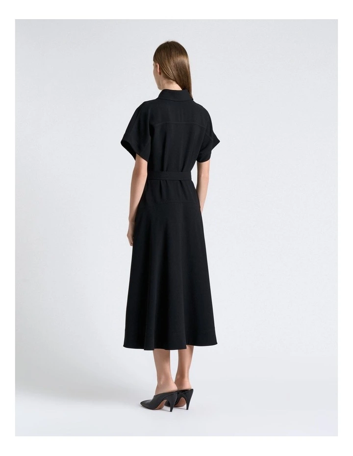 Crepe Midi Shirt Dress image 2