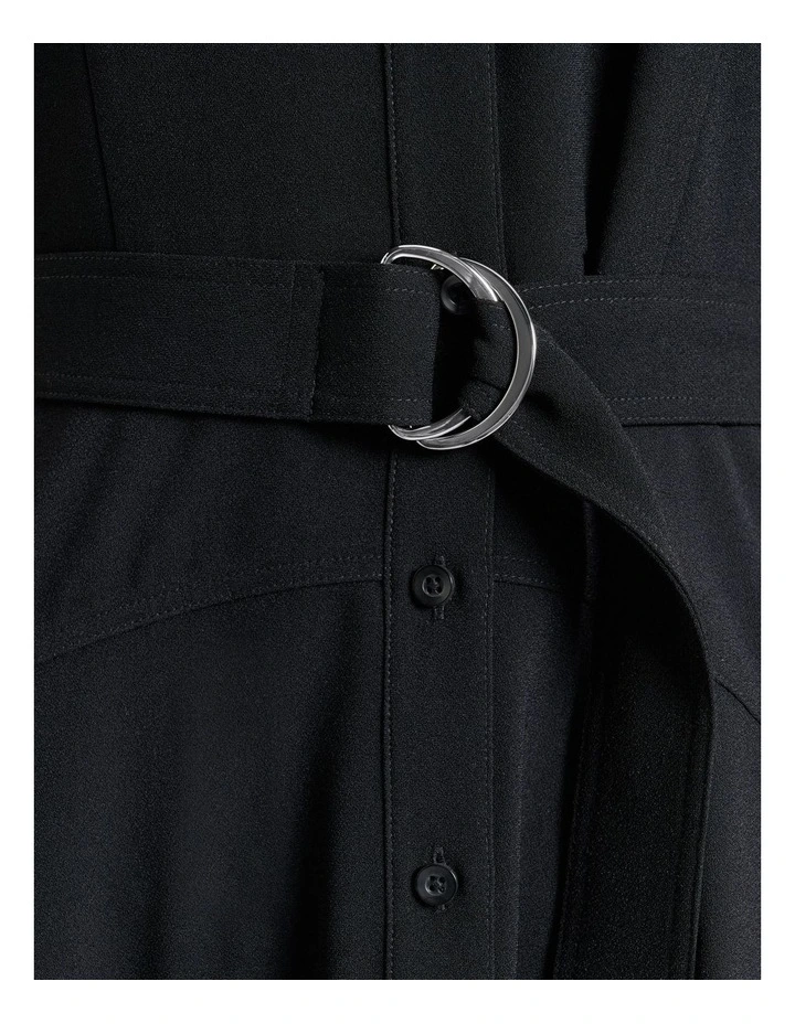 Crepe Midi Shirt Dress image 5
