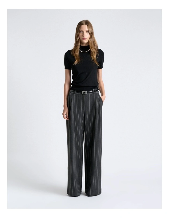 Pinstripe Wide Leg Pant image 3