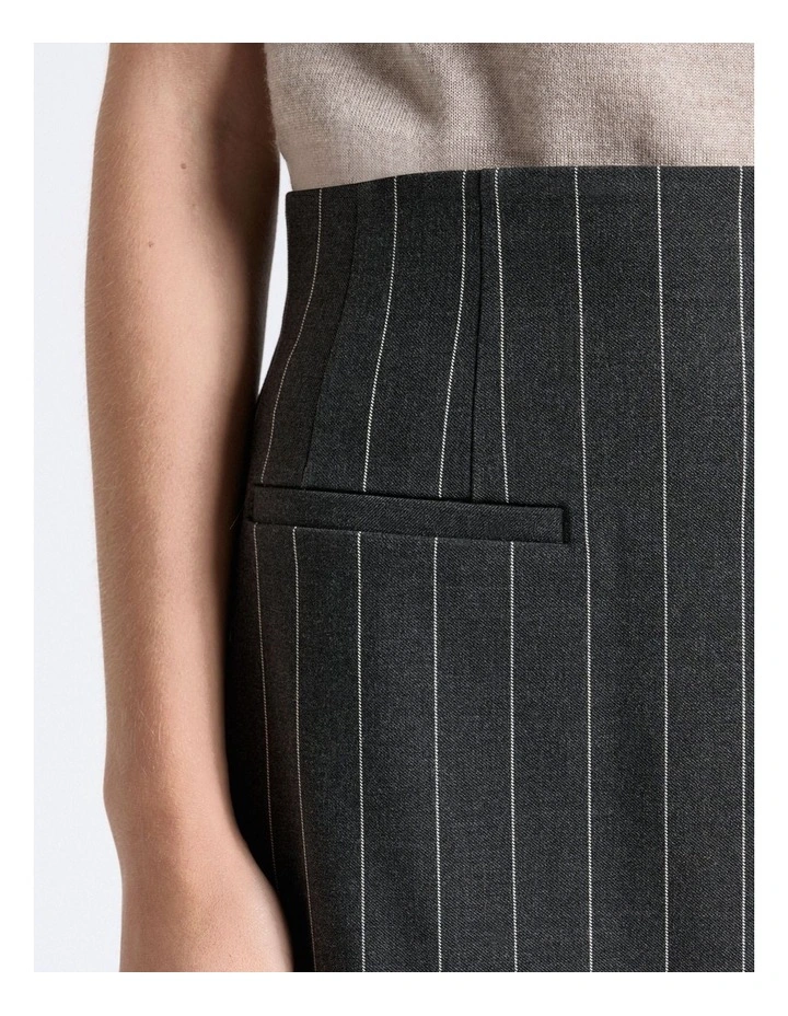 Pinstripe Pencil Skirt image 3