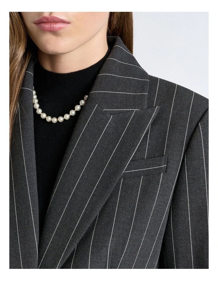 Pinstripe Hourglass Blazer image 4