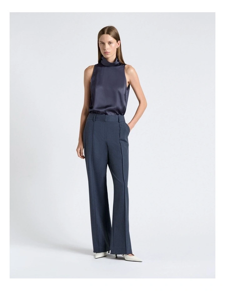 Steel Satin Funnel Neck Top image 4