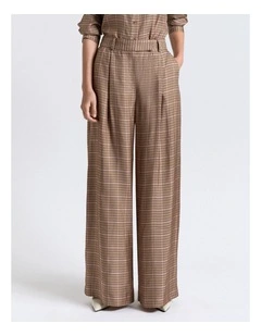 Check Wide Leg Pant