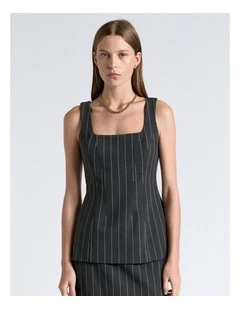 Pinstripe Corset Top