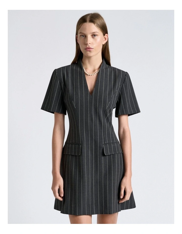 Pinstripe Mini Dress image 4